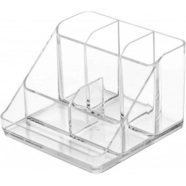Makeup Organizer for Vanity, Cosmetic Display Case with Drawers, Fits Brushes, Lipsticks, and Other Accessories, Versatile Storage Solution, Clear